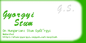 gyorgyi stum business card